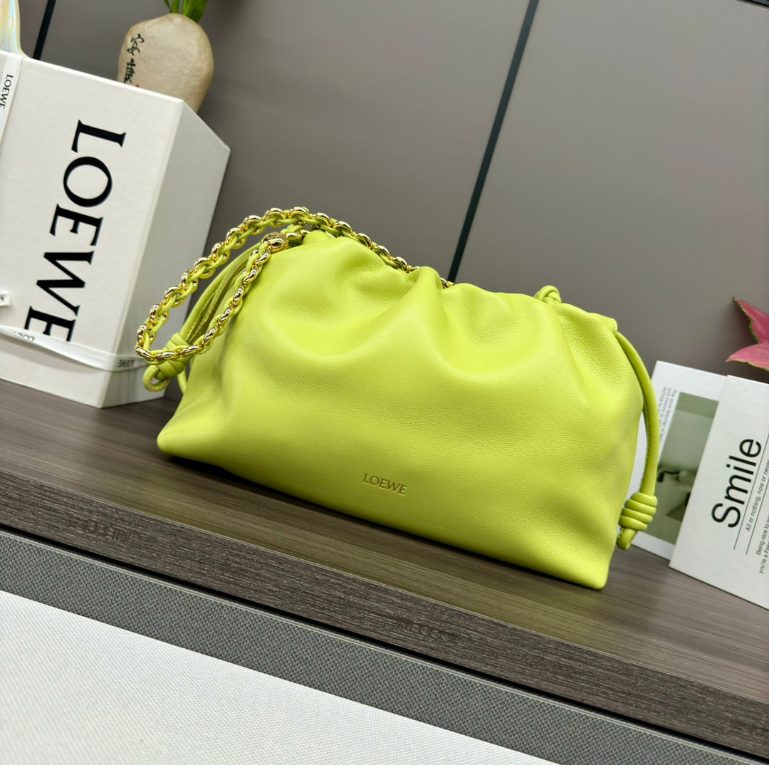Loewe Flamenco Purse 30 Lime Lambskin Ghw mysite