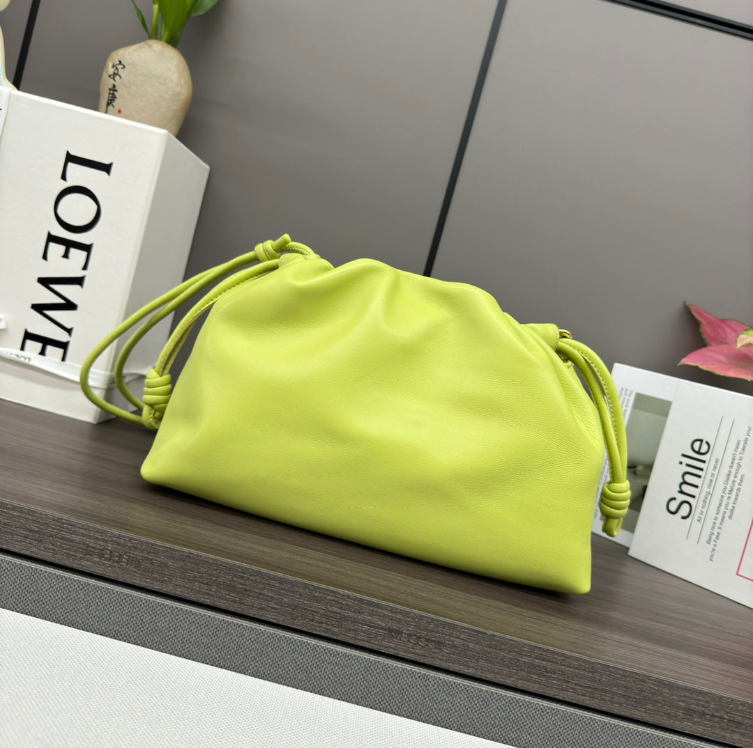 Loewe Flamenco Purse 30 Lime Lambskin Ghw mysite