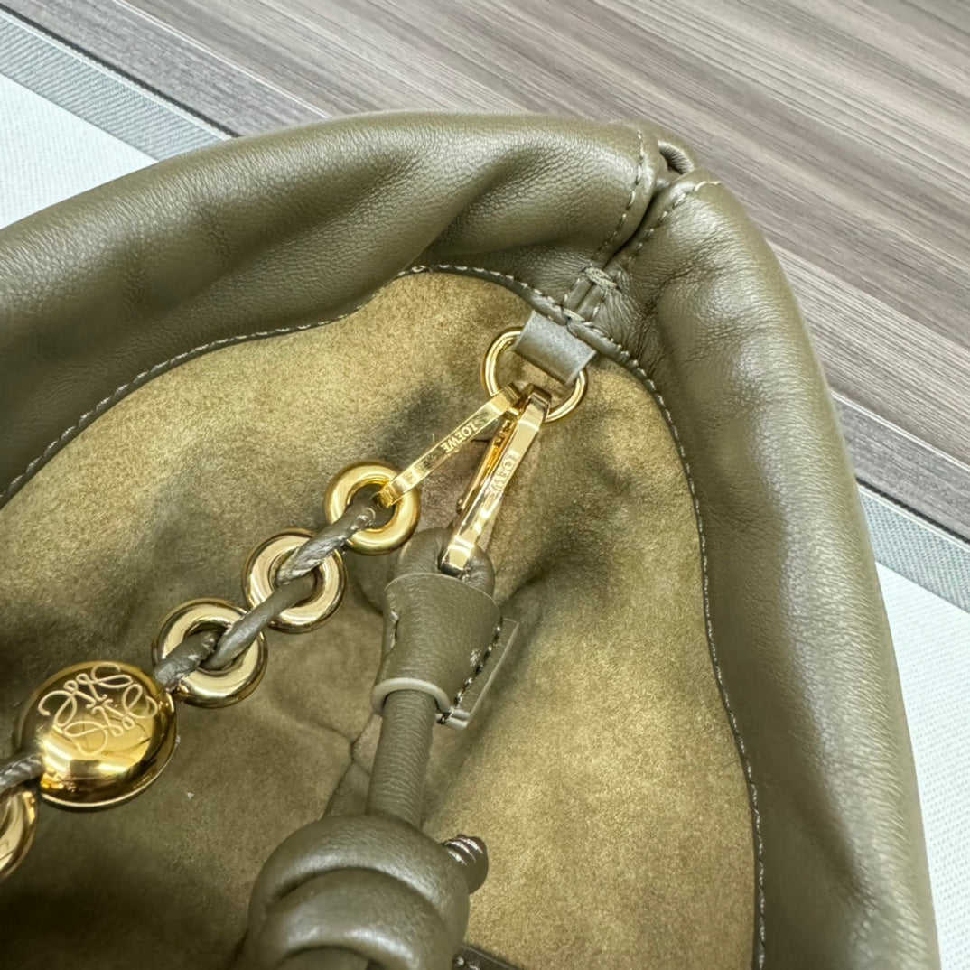 Loewe Flamenco Purse 23 Olive Lambskin Ghw mysite