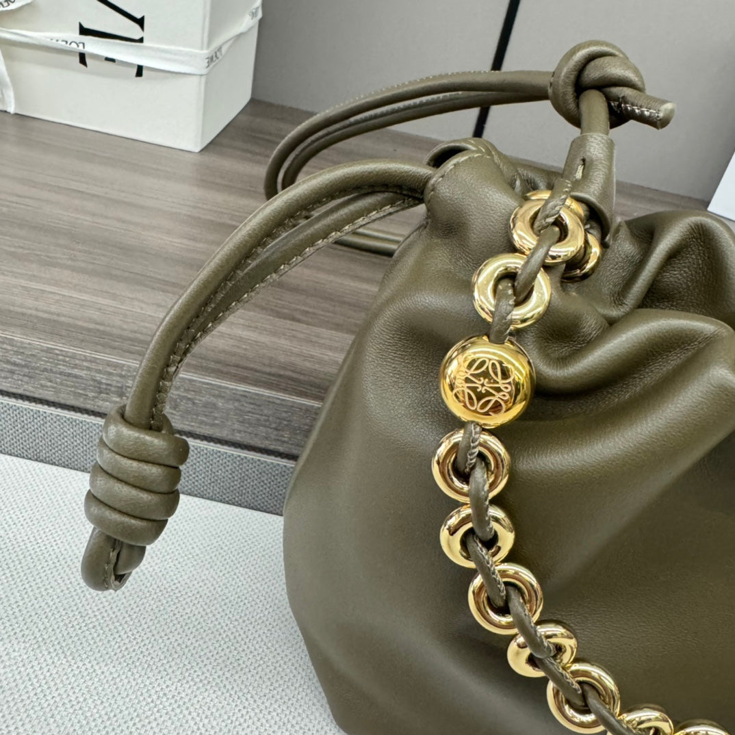 Loewe Flamenco Purse 23 Olive Lambskin Ghw mysite
