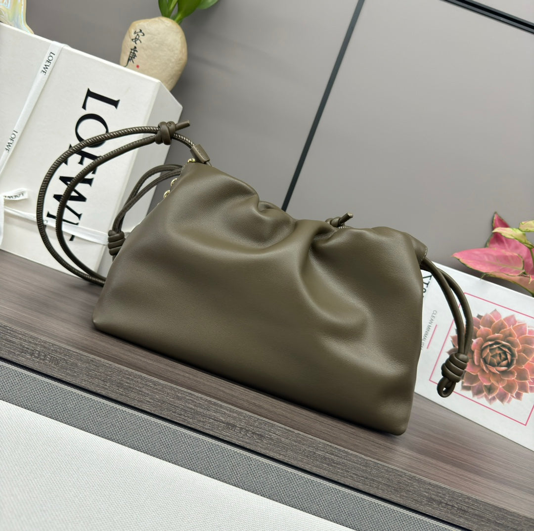 Loewe Flamenco Purse 30 Olive Lambskin Ghw mysite