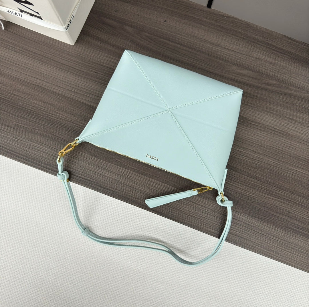 LOE MINI 23 FUZZLE FOLD POUCH IN LIGHT BLUE CALFSKIN mysite