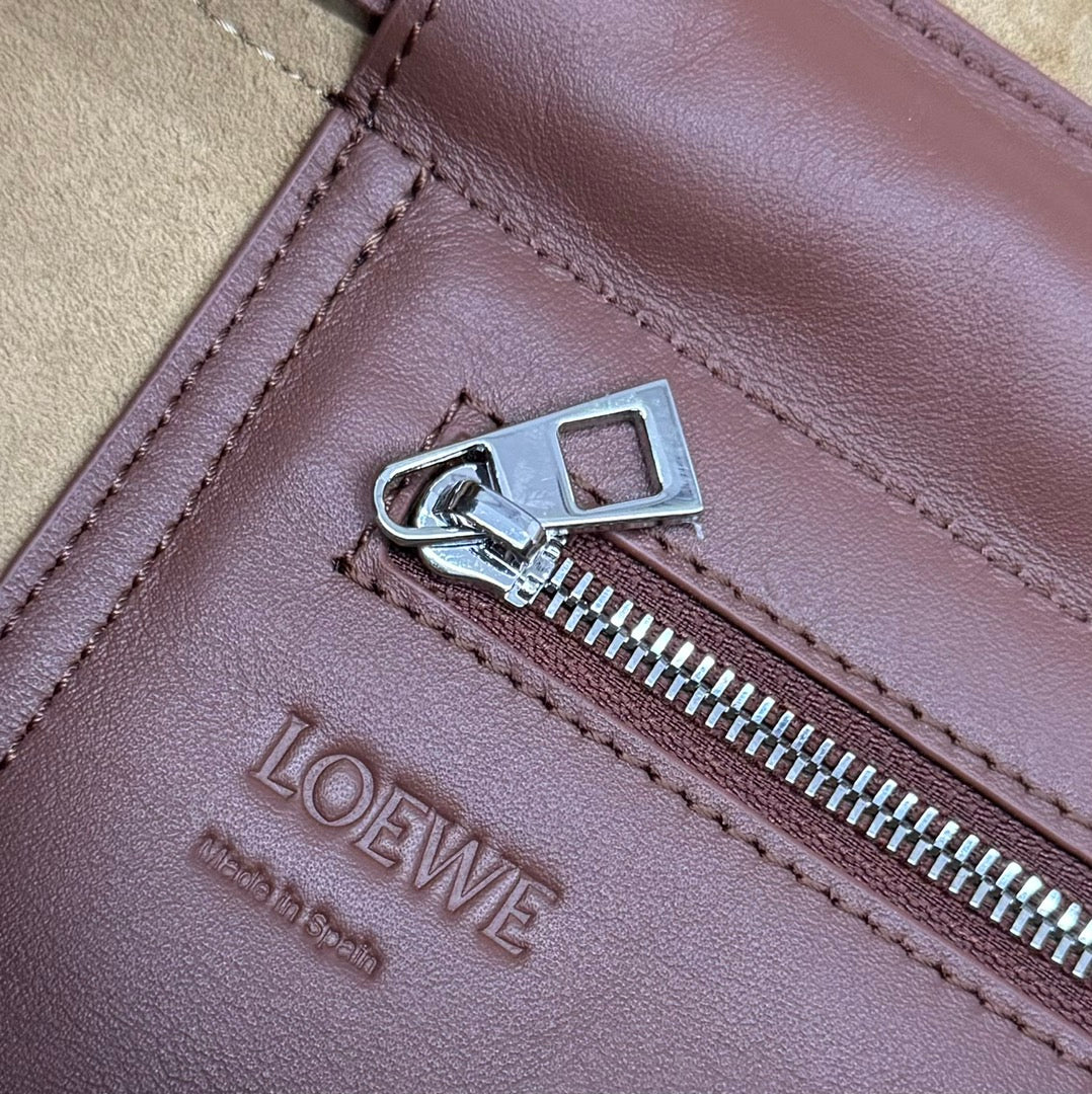 FLAMENCO SATCHEL 34 IN PECAN BROWN SHINY SUPPLE CALFSKIN mysite