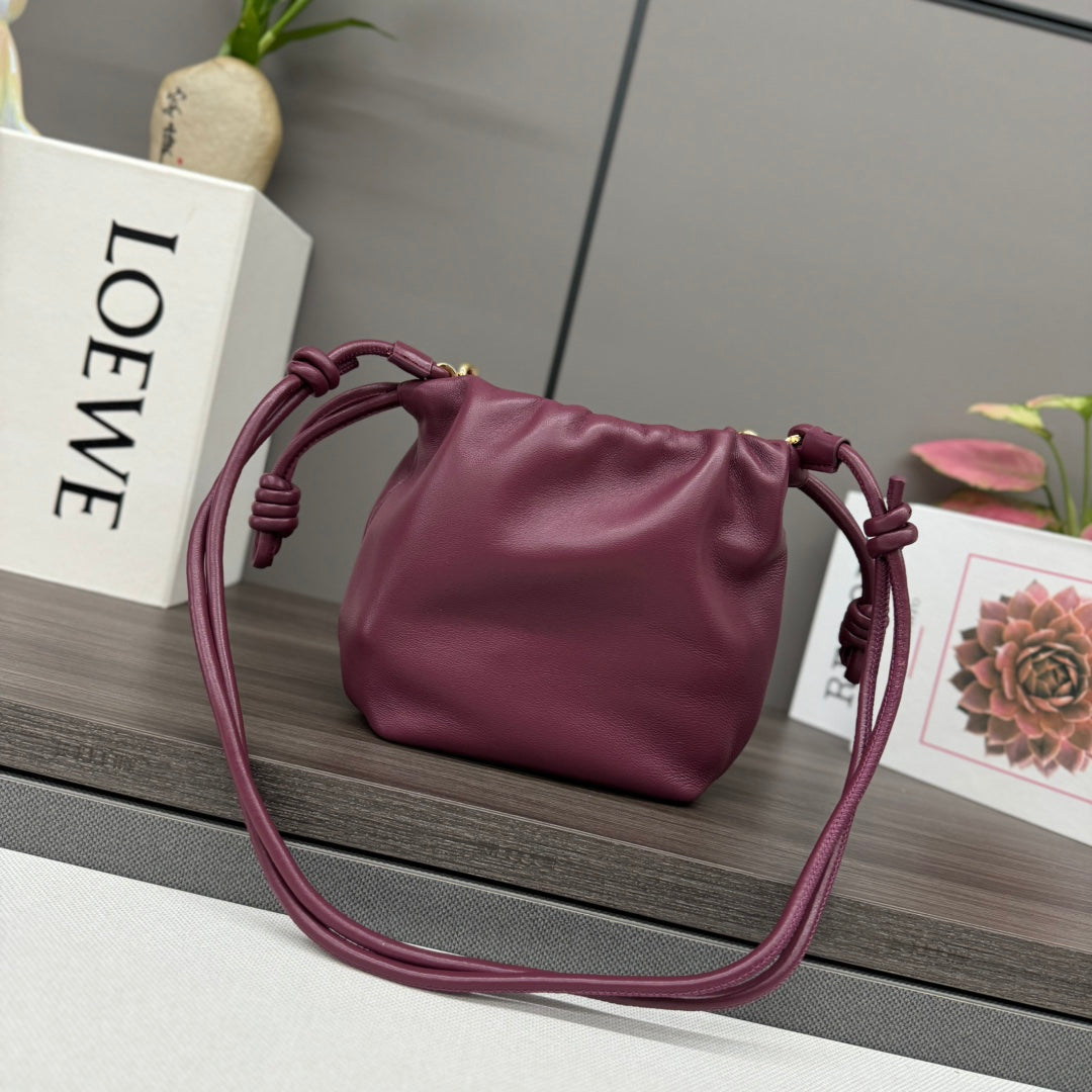 Loewe Flamenco Purse 23 Burgundy Lambskin Ghw mysite