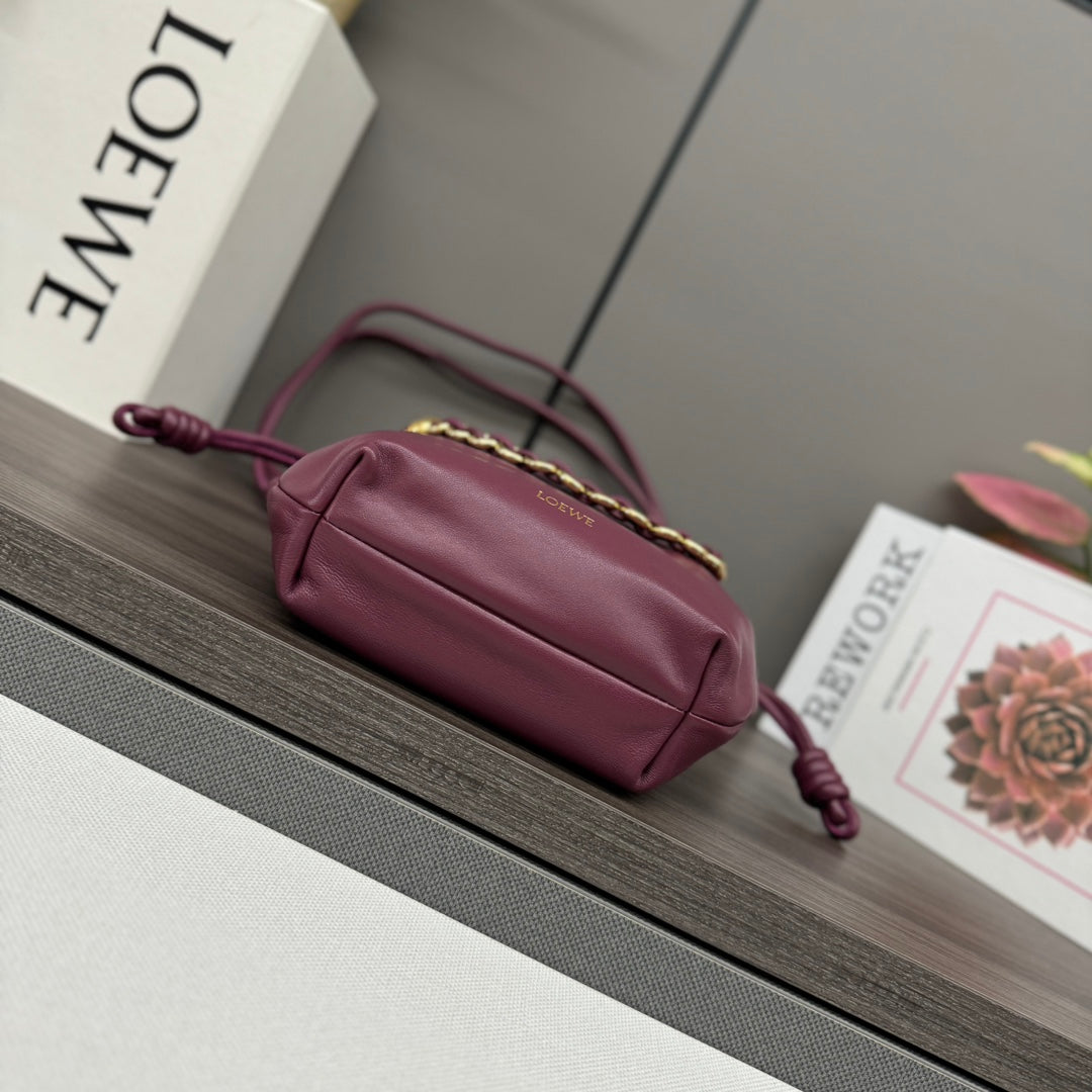 Loewe Flamenco Purse 23 Burgundy Lambskin Ghw mysite