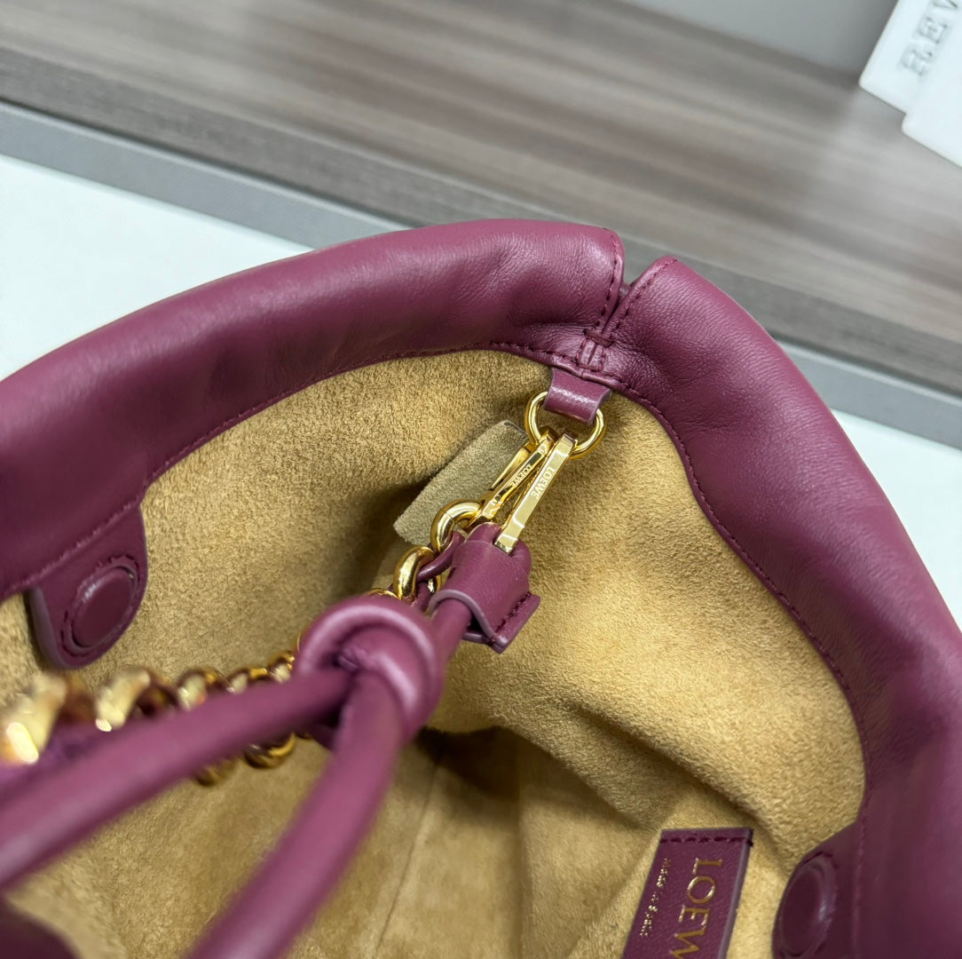 Loewe Flamenco Purse 23 Burgundy Lambskin Ghw mysite