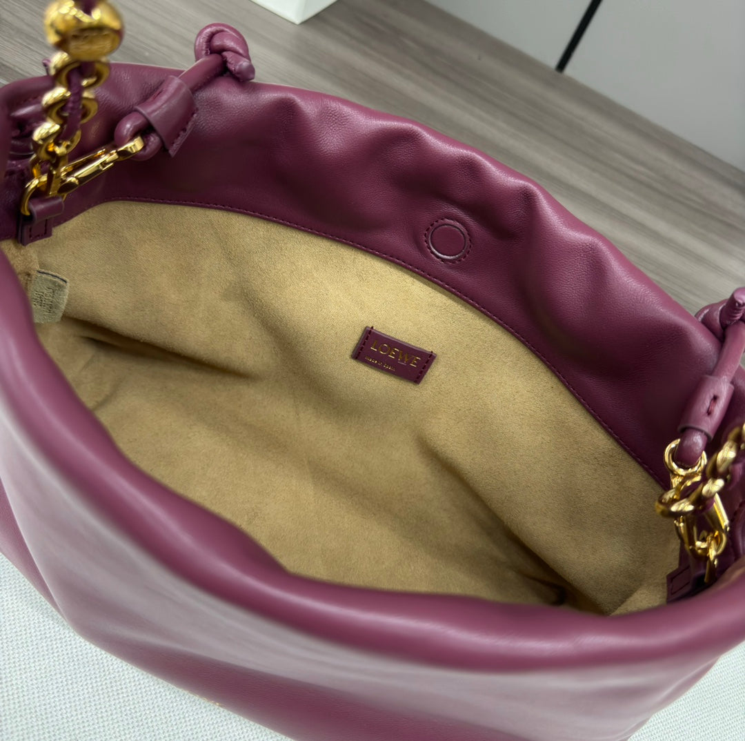 Loewe Flamenco Purse 30 Burgundy Lambskin Ghw mysite