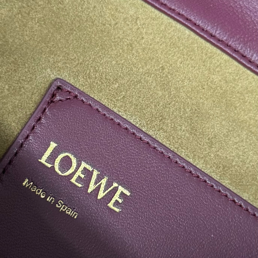LOE 32 FLAMENCO PURSE BUCKET IN PLUM PURPLE LAMBSKIN mysite