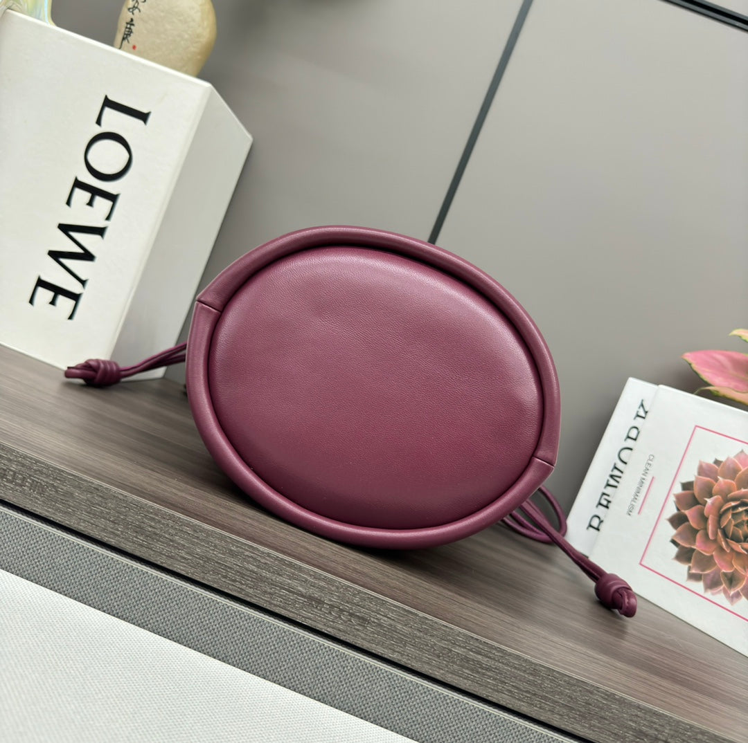 Loewe Flamenco Purse Bucket 32 Burgundy Lambskin Ghw mysite