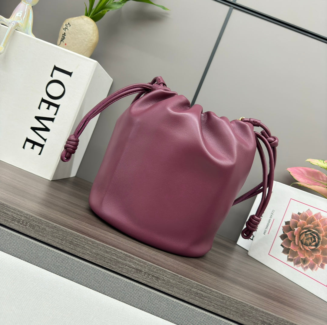 Loewe Flamenco Purse Bucket 32 Burgundy Lambskin Ghw mysite