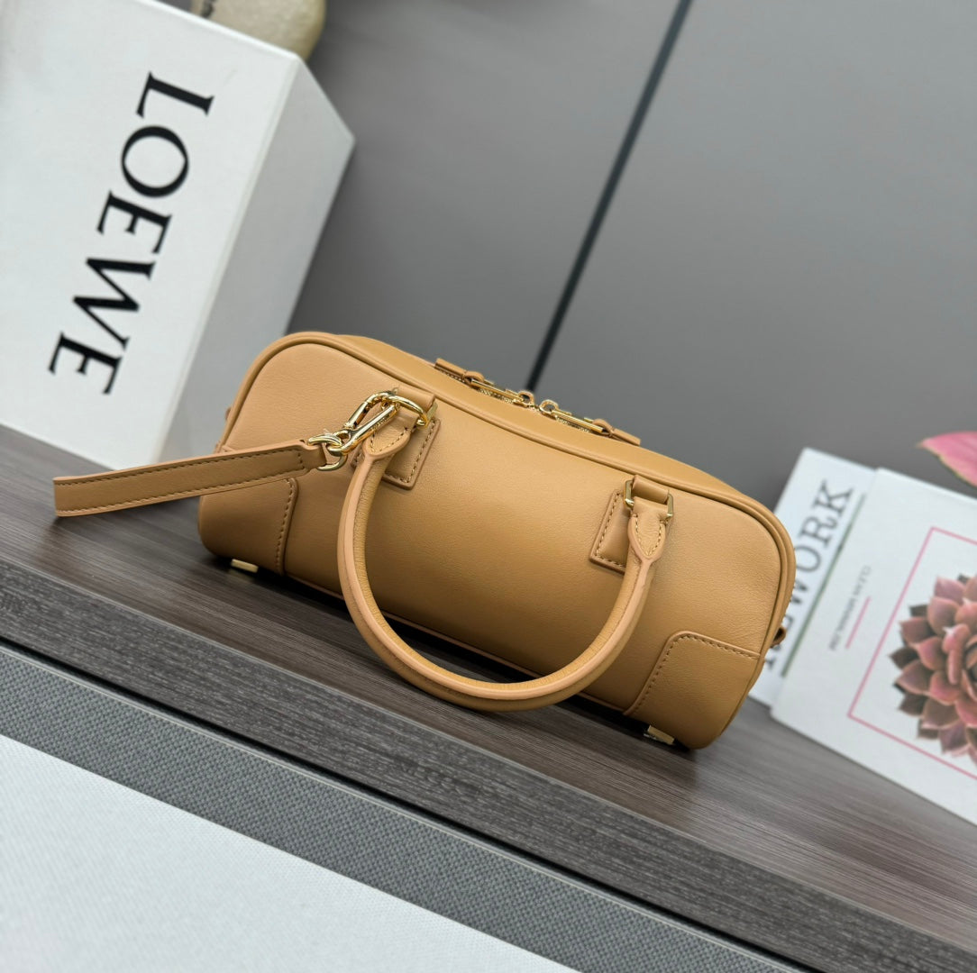 AMAZONA 23 CROPPED BAG IN PEANUT BROWN SOFT GRAINED CALFSKIN mysite