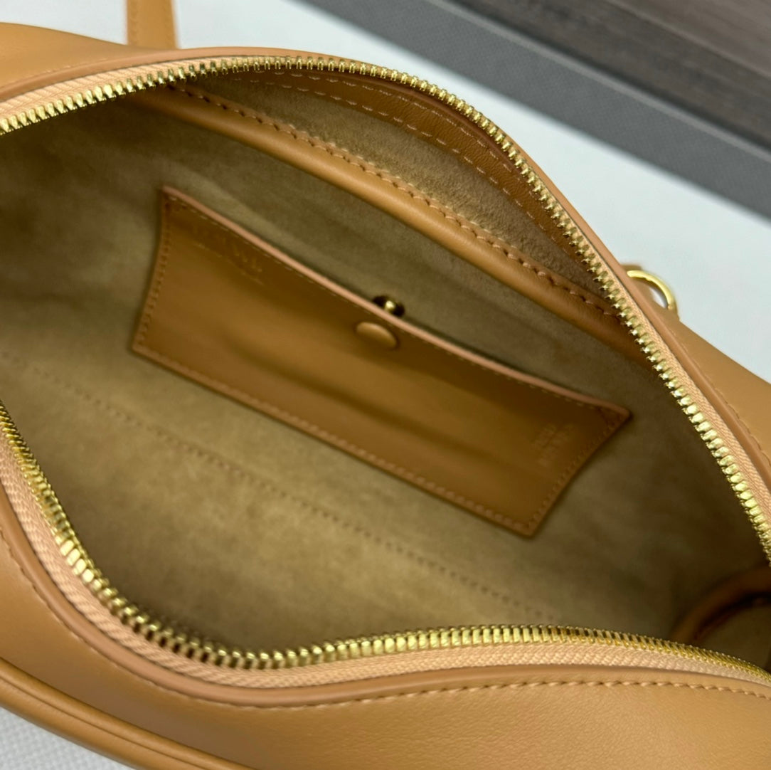 AMAZONA 23 CROPPED BAG IN PEANUT BROWN SOFT GRAINED CALFSKIN mysite