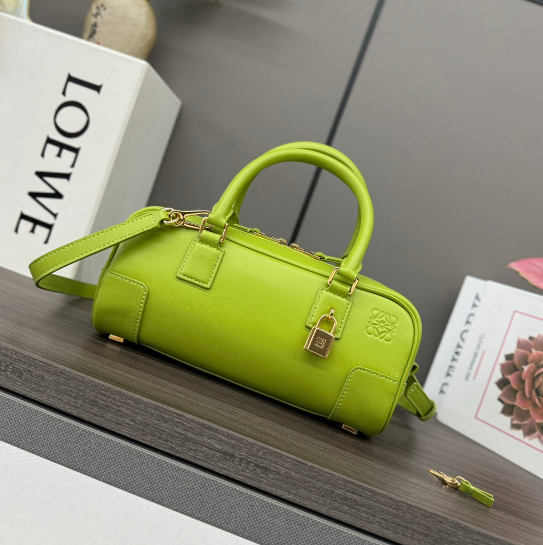 AMAZONA 23 CROPPED BAG IN PEAR GREEN SOFT GRAINED CALFSKIN mysite