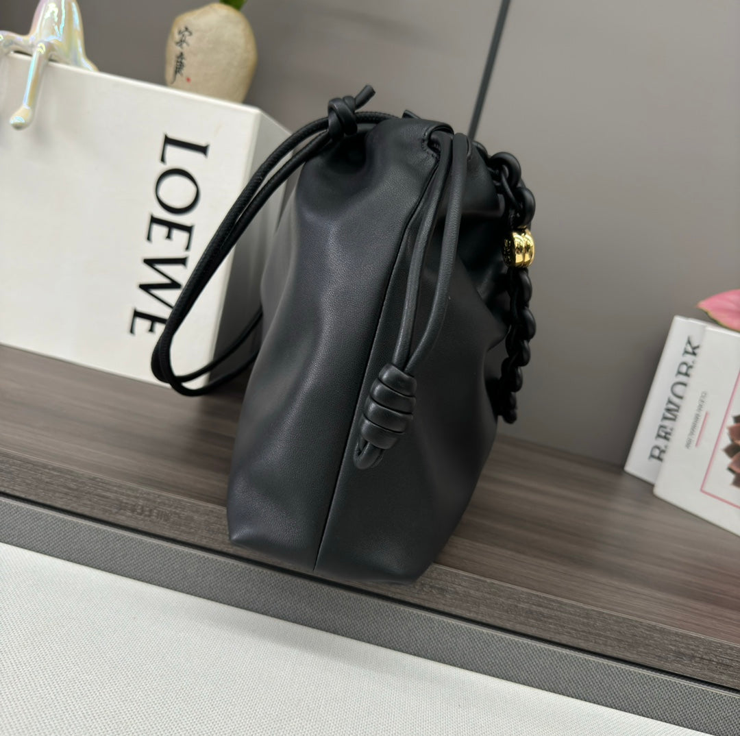 LOE LARGE 41 FLAMENCO PURSE BUCKET IN BLACK LAMBSKIN mysite