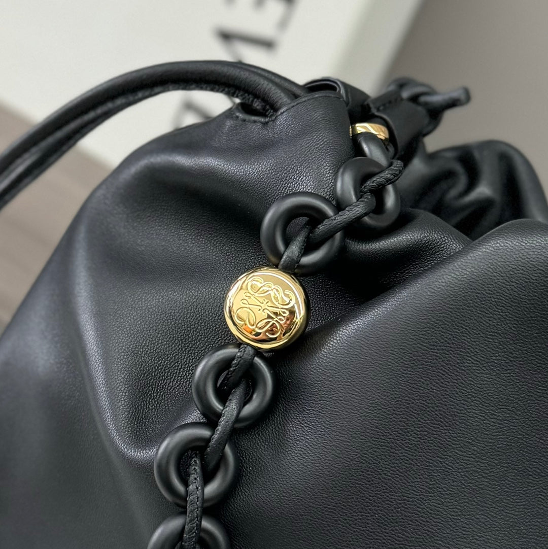 LOE LARGE 41 FLAMENCO PURSE BUCKET IN BLACK LAMBSKIN mysite