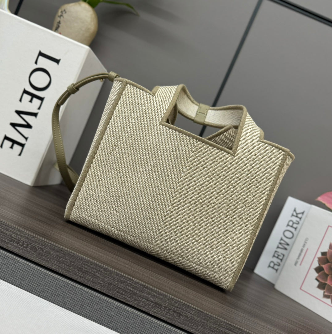 SMALL 24 LOEWE FONT TOTE IN ECRU JACQUARD CANVAS mysite