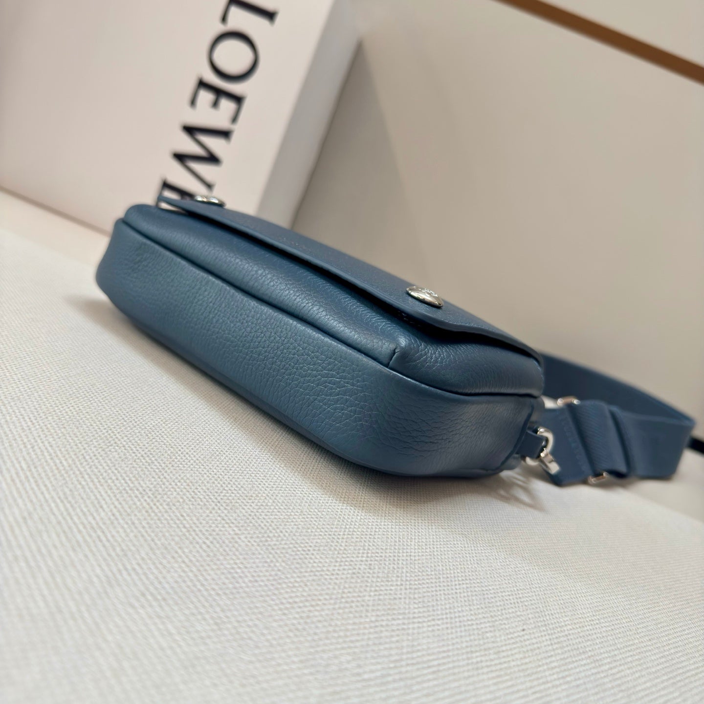 Loewe Messenger Bags 20 Navy Blue Cowhide mysite