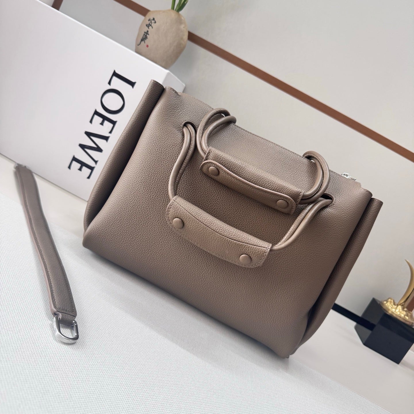 Loewe Madrid Bag 33cm Taupe Cowhide mysite