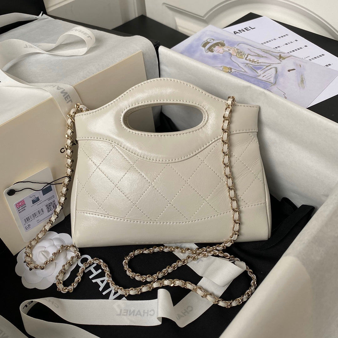 cc 24s31 nano shopping bag 17.5cm cream lambskin gold hardware mysite