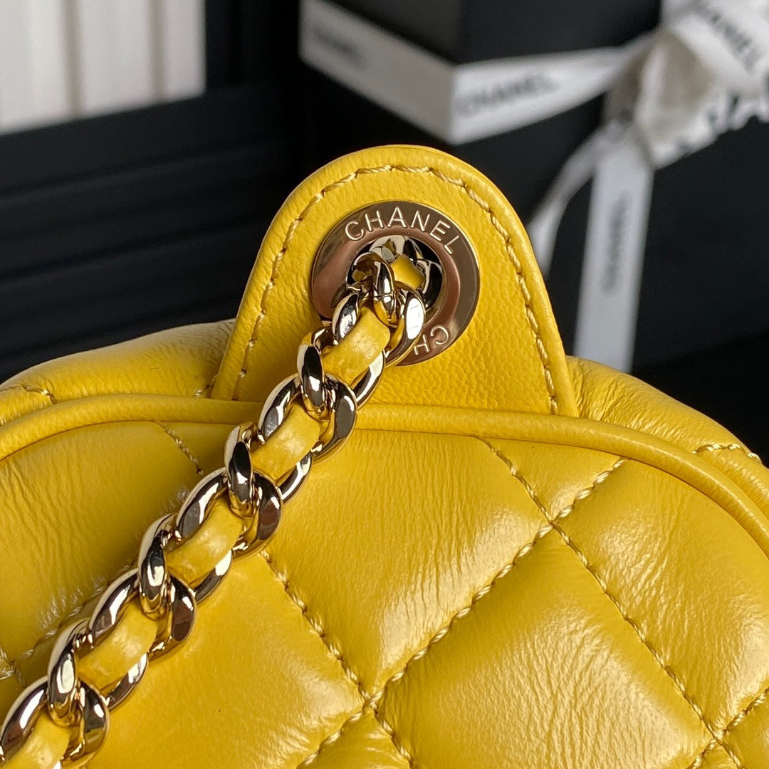 24K Camera Bag Yellow Calfskin Gold Hardware mysite