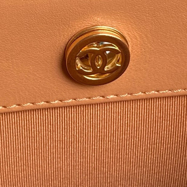 24K Shopping Bag 32cm Brown Calfskin Gold Hardware mysite