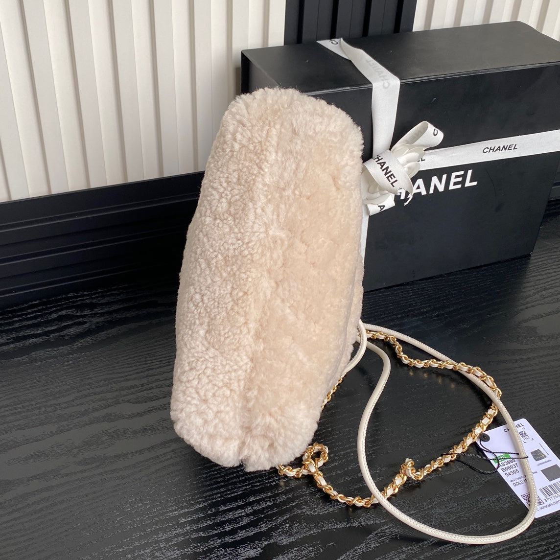 CC 24K Hobo 22 Bag 20cm Beige Wool Fur mysite