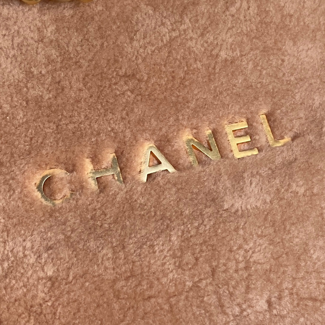CC 24K Hobo 22 Bag 39cm Brown Wool Fur mysite