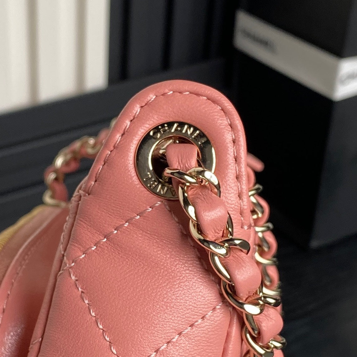 CC 25C Clutch With Strap 21cm Light Pink Calfskin mysite