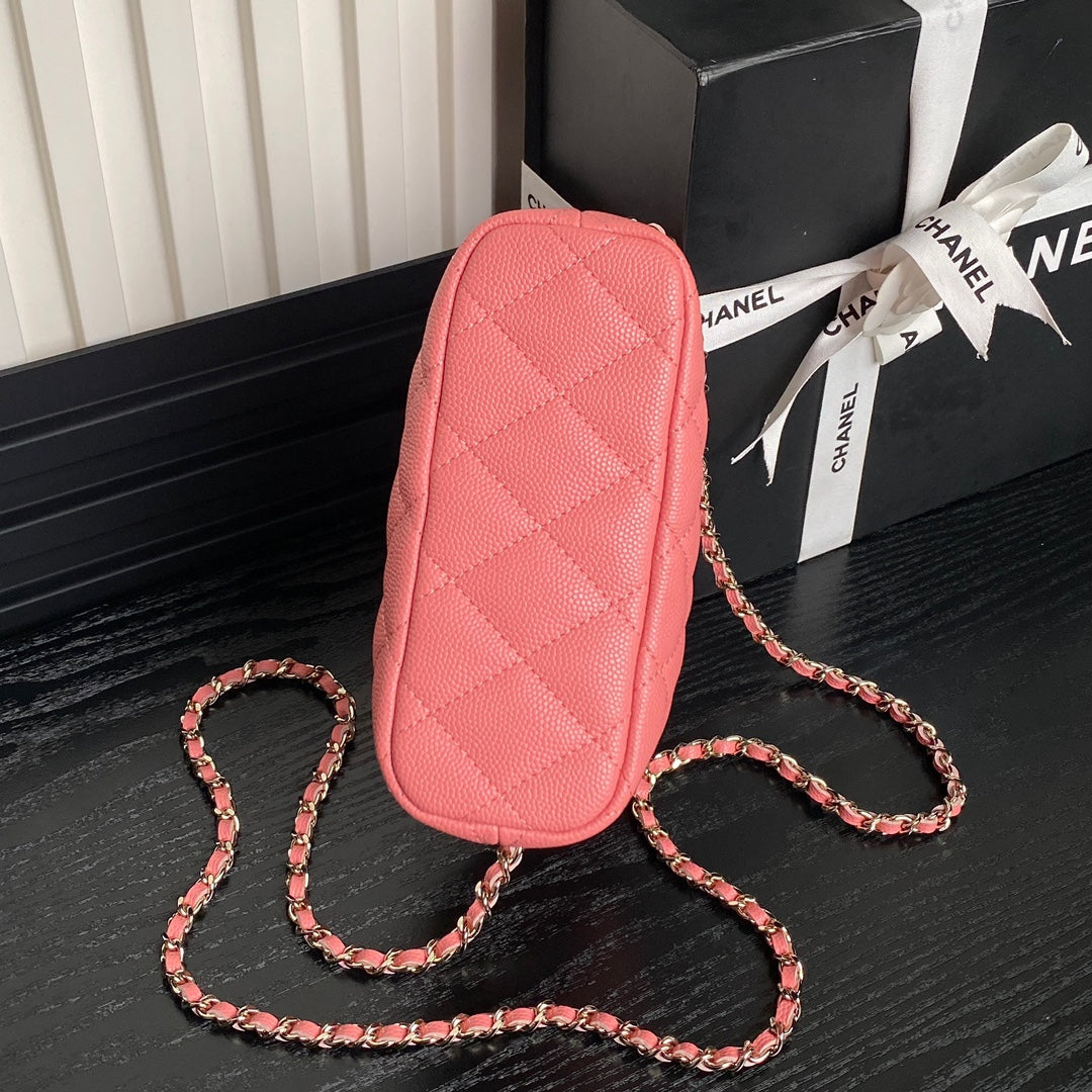 CC 25C Hobo Bag 21.5cm Top Handle Dark Pink Grained Calfskin mysite