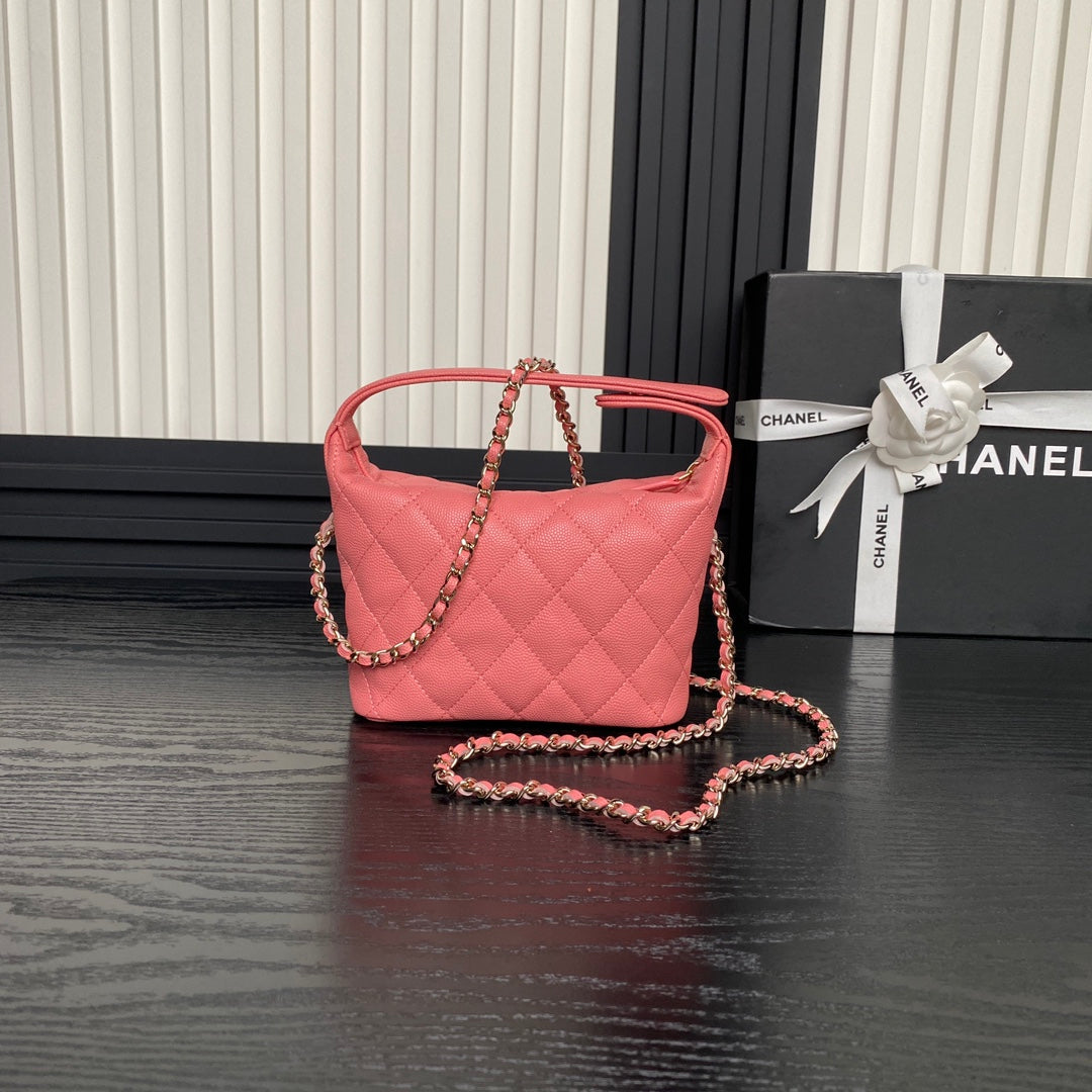 CC 25C Hobo Bag 21.5cm Top Handle Dark Pink Grained Calfskin mysite