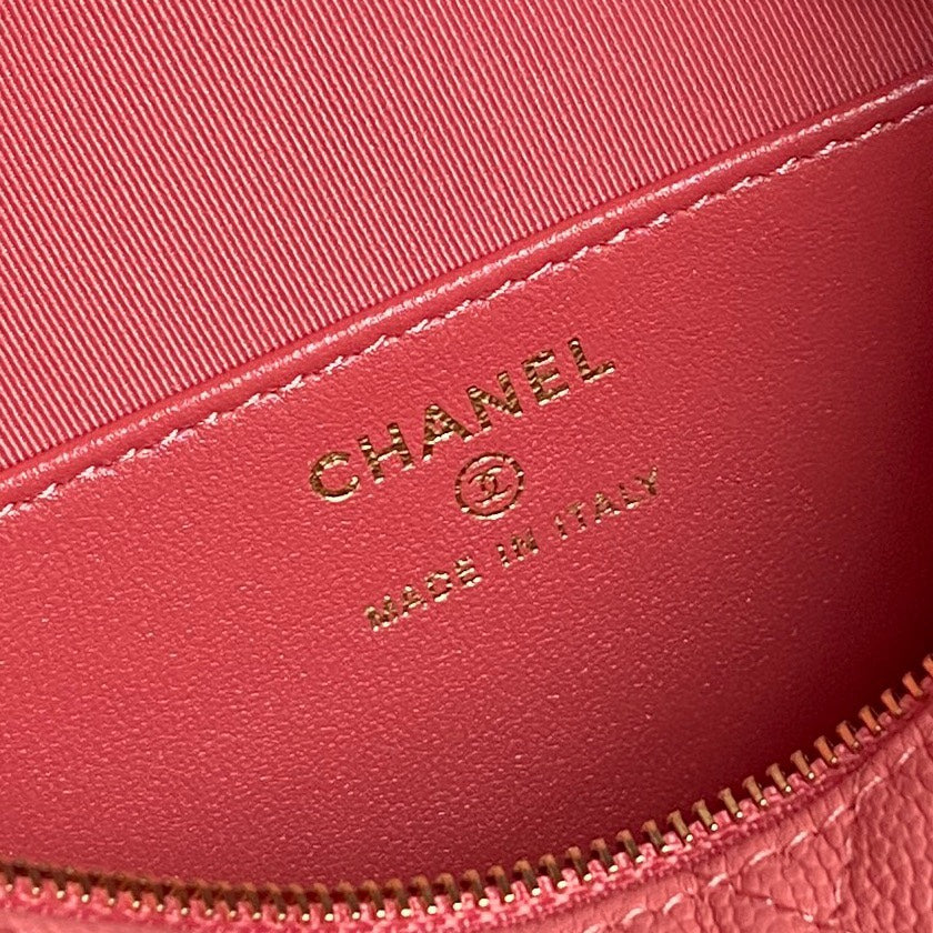CC 25C Hobo Bag 21.5cm Top Handle Dark Pink Grained Calfskin mysite