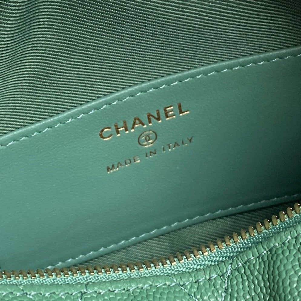 CC 25C Hobo Bag 21.5cm Top Handle Dark Green Grained Calfskin mysite
