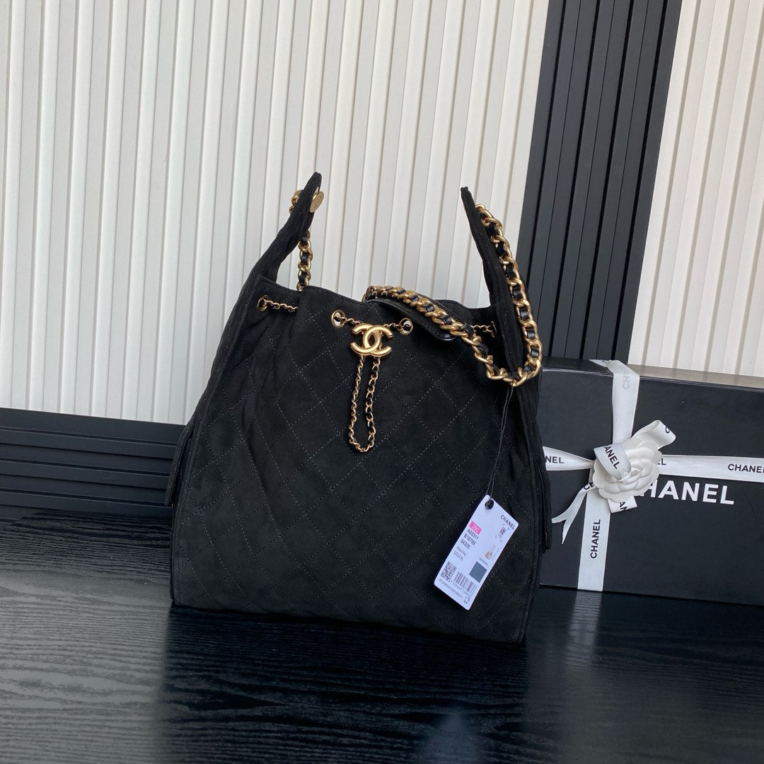 CC 25C Hobo Bag 40cm Black Suede mysite