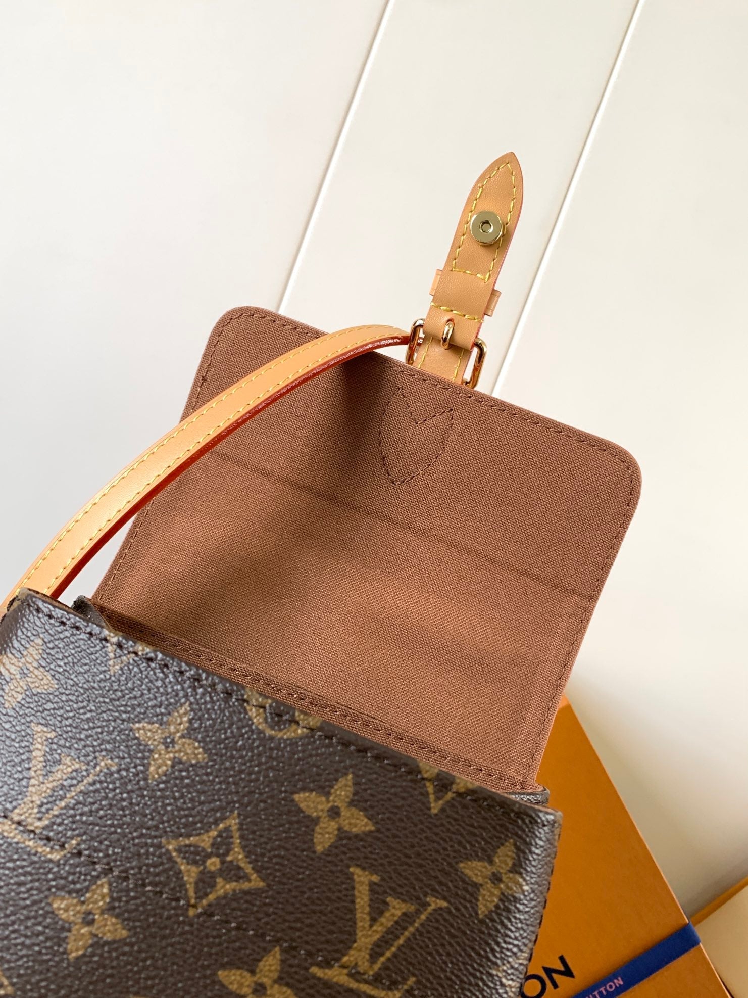 LV Soho Mini Backpack 17cm Brown Beige Monogram Canvas & Cowhide mysite