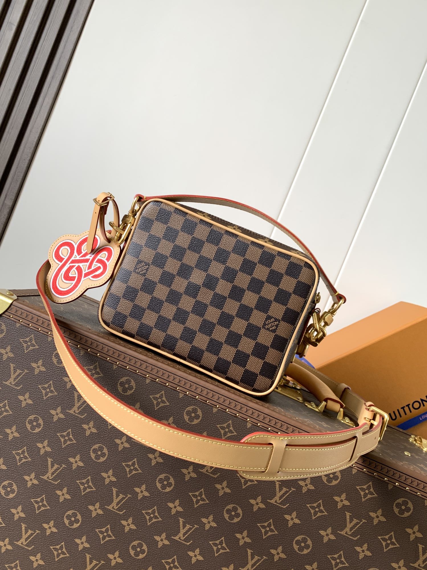LV Nil Crossbody Bag 27.5cm Brown Monogram Reverse & Damier Canvas mysite