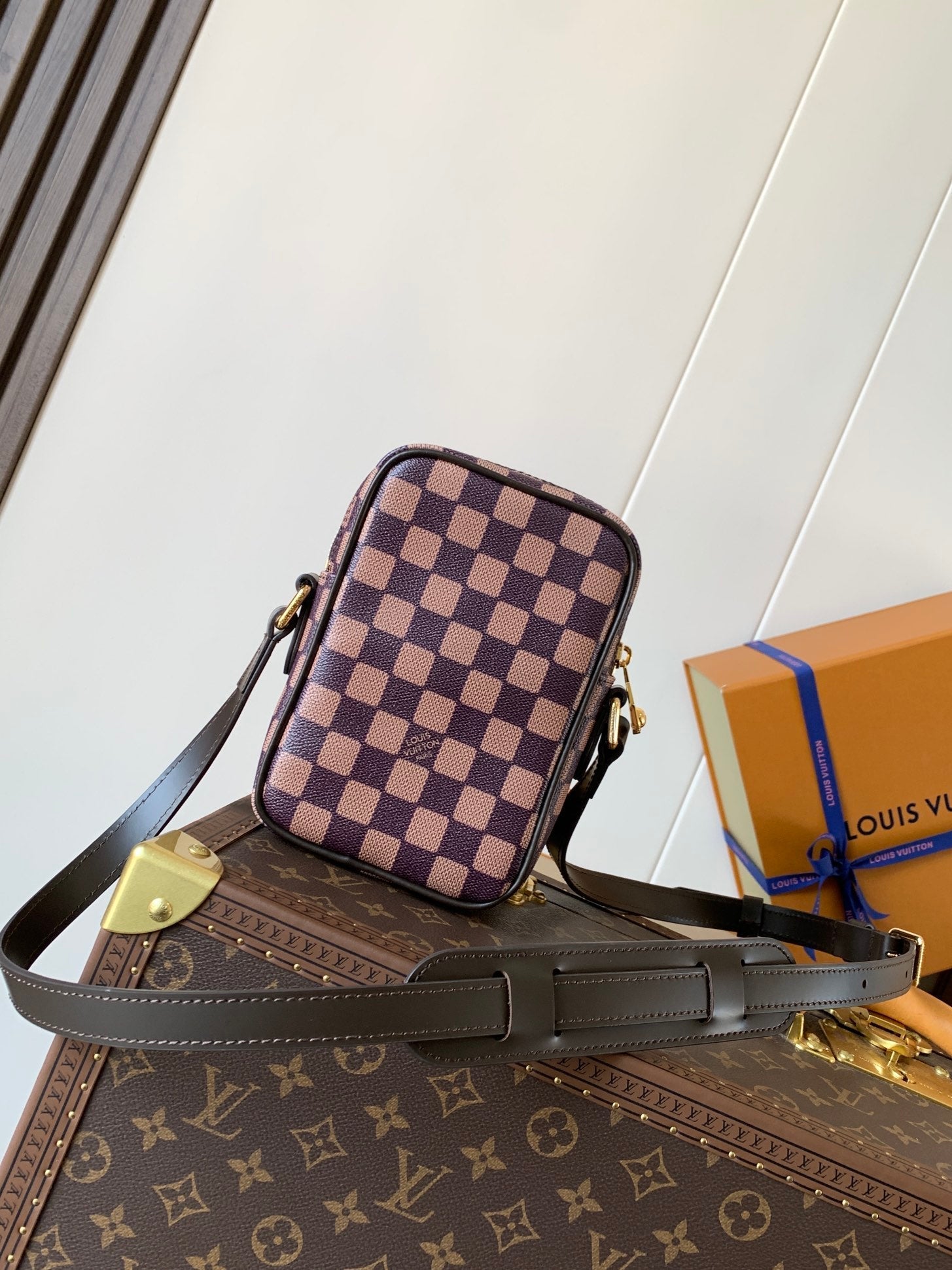 LV Amazone Cross-body Bag 13.5cm Brown Damier Phriendship Canvas mysite