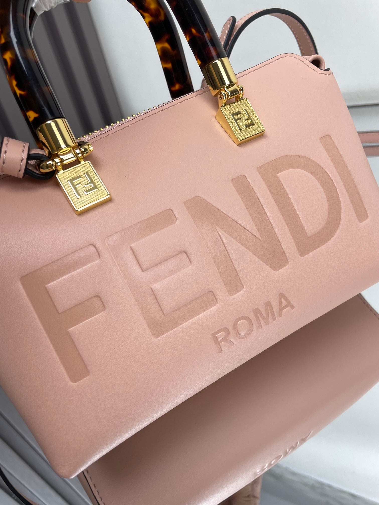 BY THE WAY MINI 18 IN ROSE FOG EMBOSSED CALFSKIN GOLD HARDWARE mysite