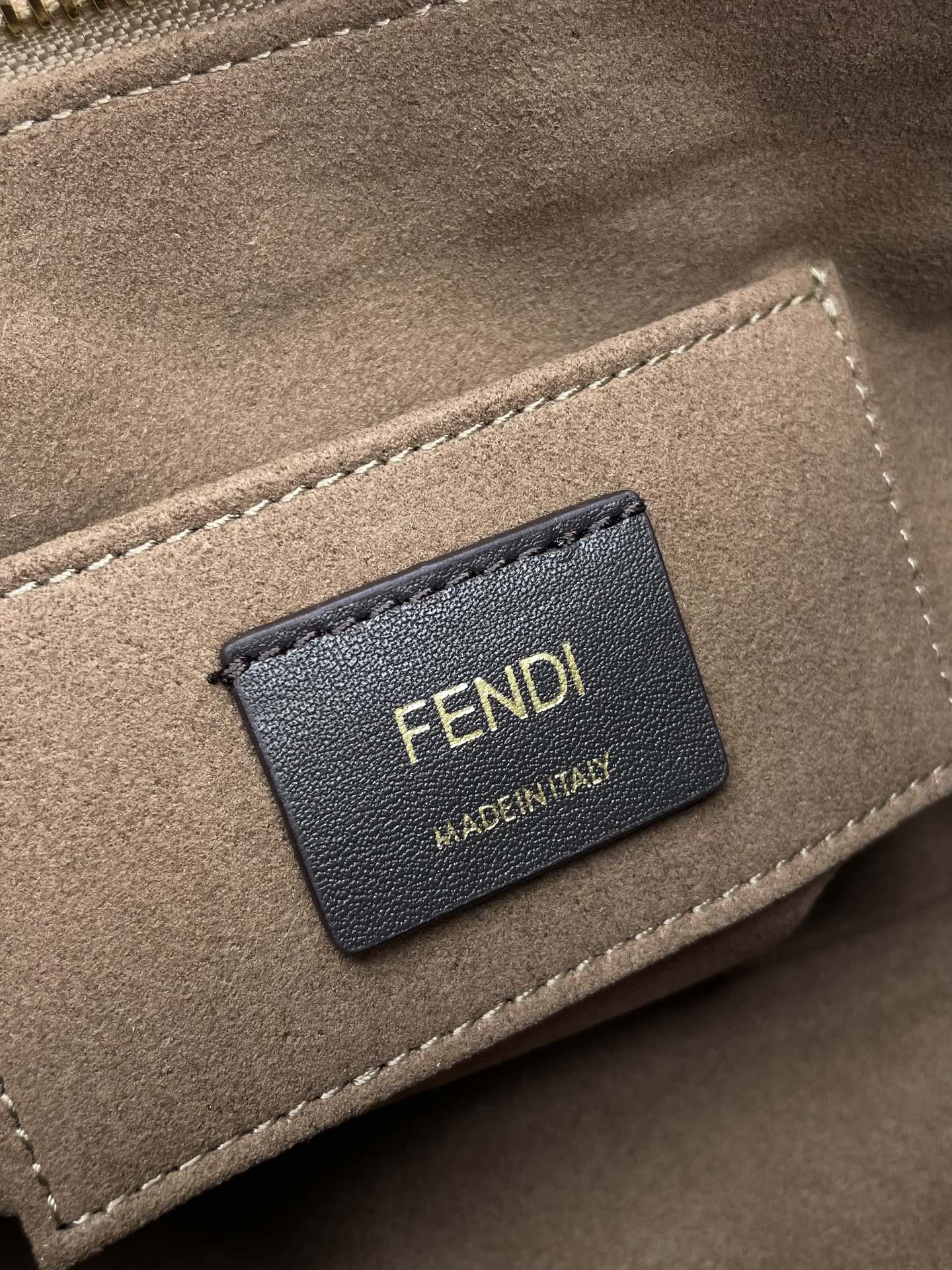BY THE WAY MINI 18 IN SOYA BEAN JACQUARD FABRIC AND BROWN CALFSKIN TRIM mysite