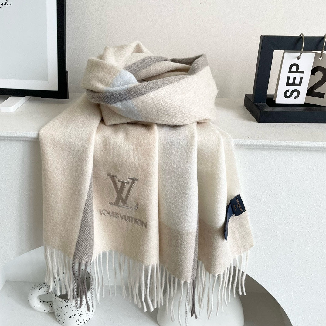 SCARF 180 CM IN BEIGE CASHMERE 394703 mysite