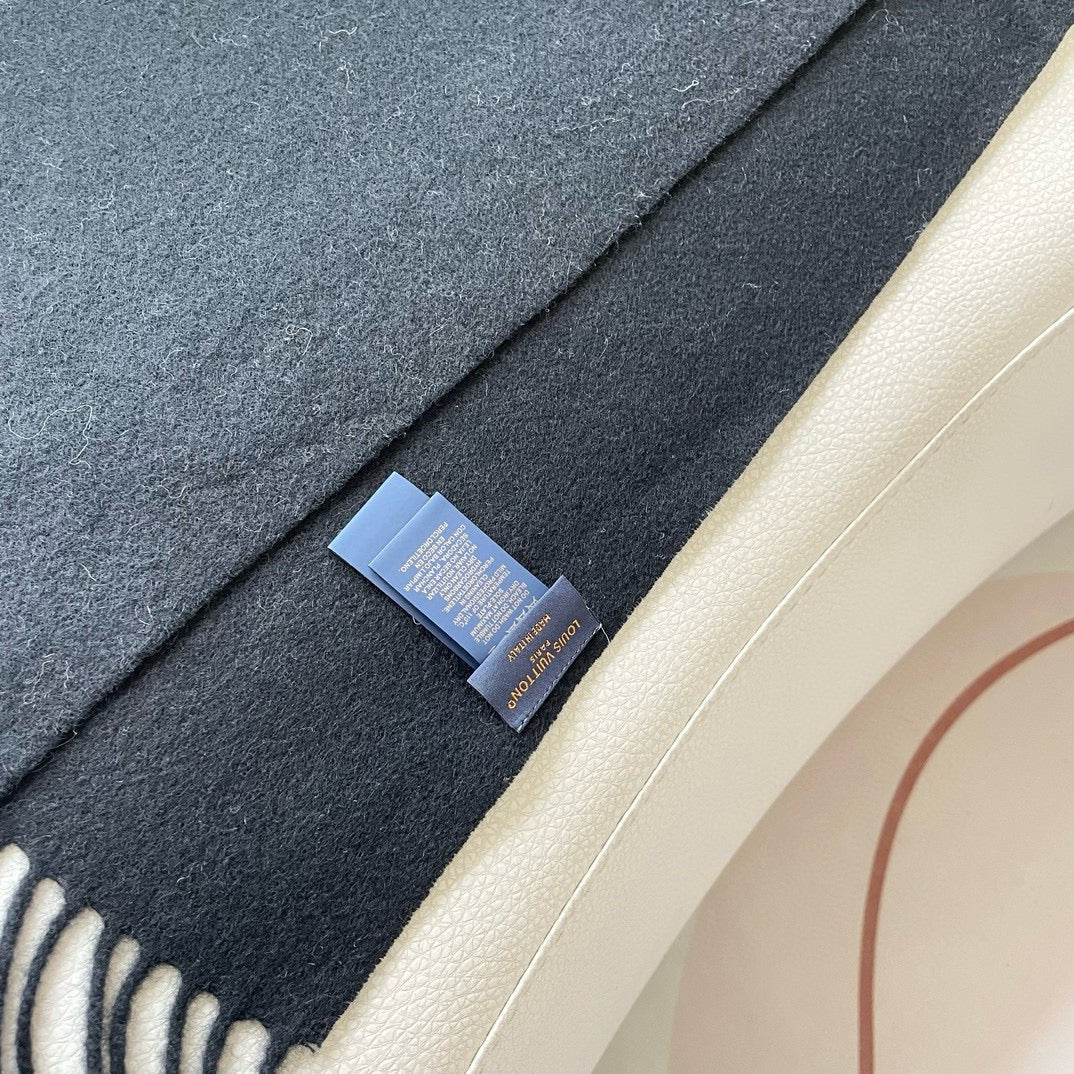 SCARF 180 CM IN BLACK CASHMERE 396551 mysite