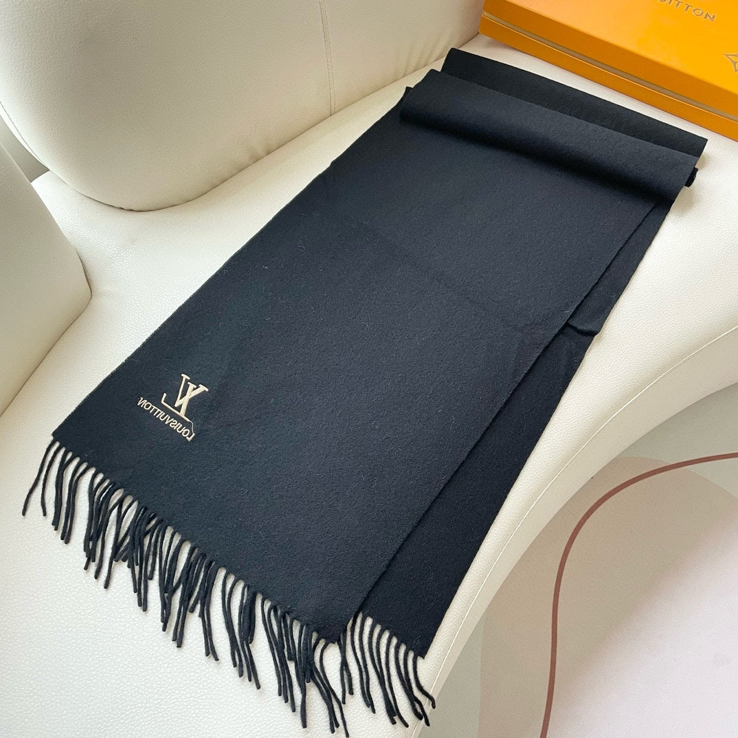 SCARF 180 CM IN BLACK CASHMERE 396551 mysite