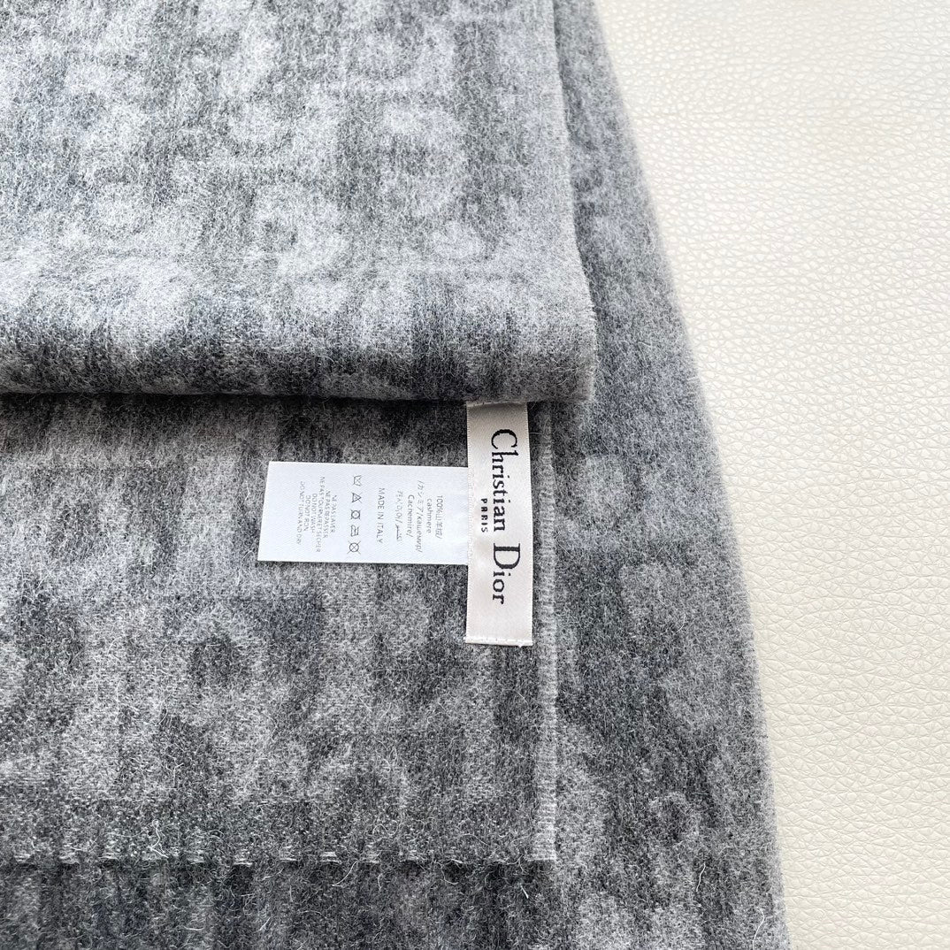 SCARF 180 CM IN MOUSE GRAY CASHMERE AND WOOL 405471 mysite