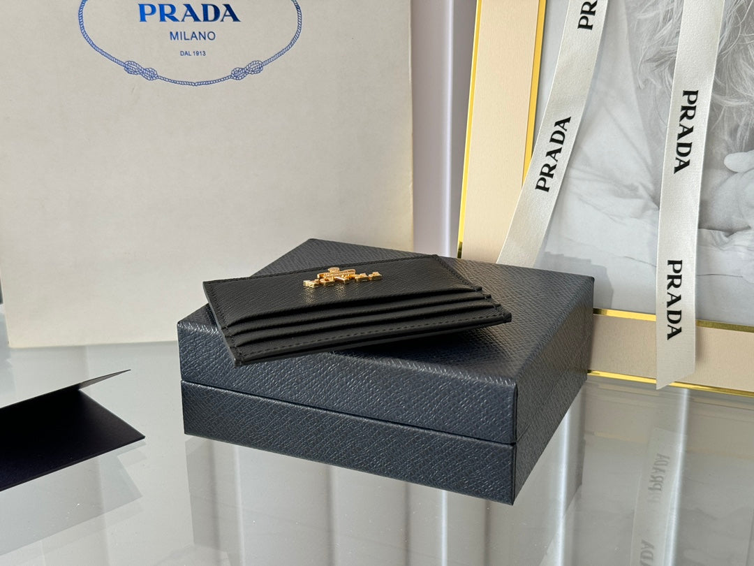 PRA 10 CARD HOLDER IN BLACK CALFSKIN mysite