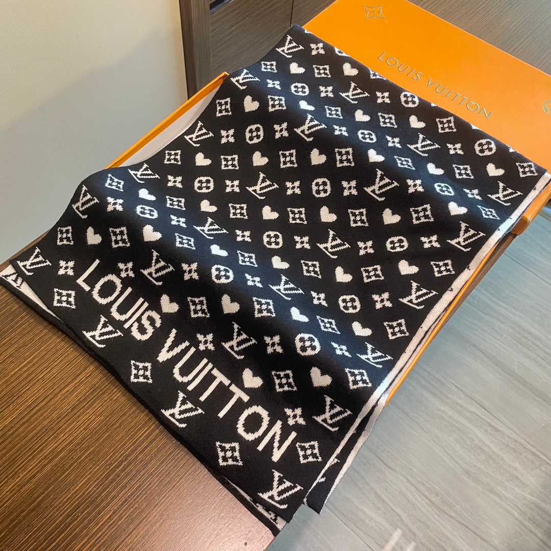 GAME ON SCARF 180 CM IN BLACK CASHMERE 394760 mysite