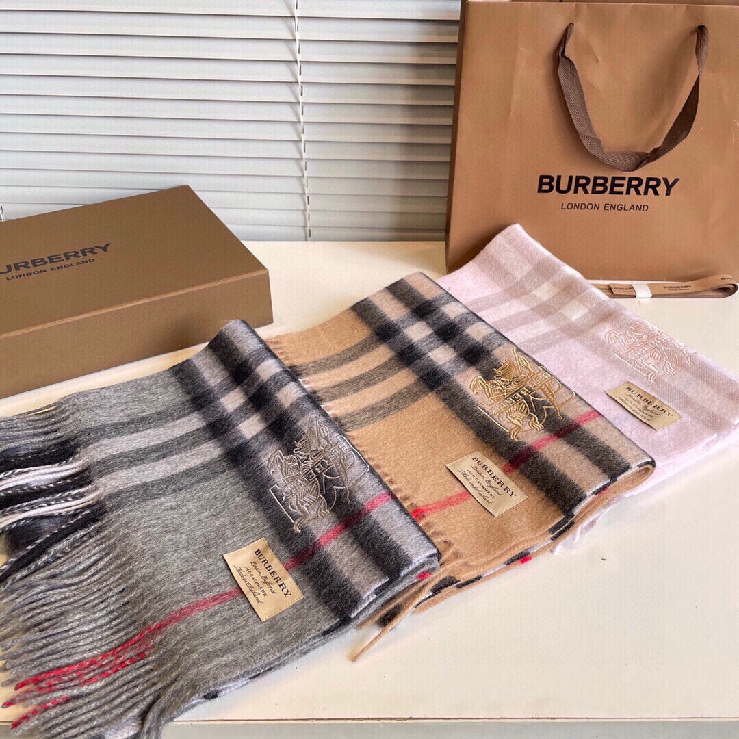 CLASSIC CHECK SCARF 180 CM IN DOVE GRAY MIX BLACK CASHMERE 394771 mysite