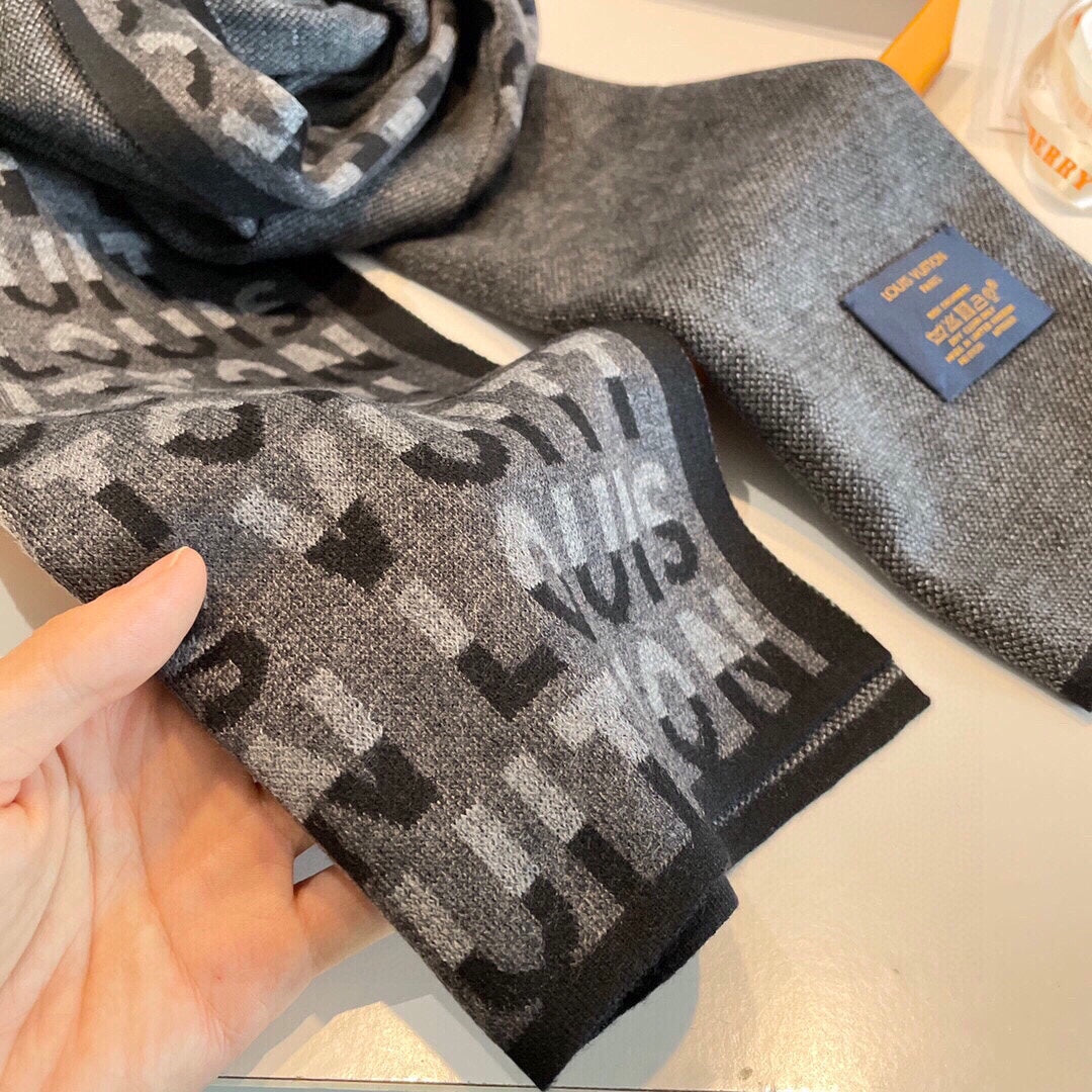 SCARF 180 CM IN SHADOW GRAY CASHMERE 398518 mysite