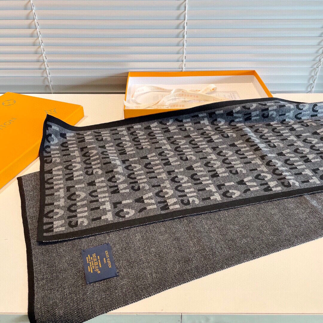 SCARF 180 CM IN SHADOW GRAY CASHMERE 398518 mysite