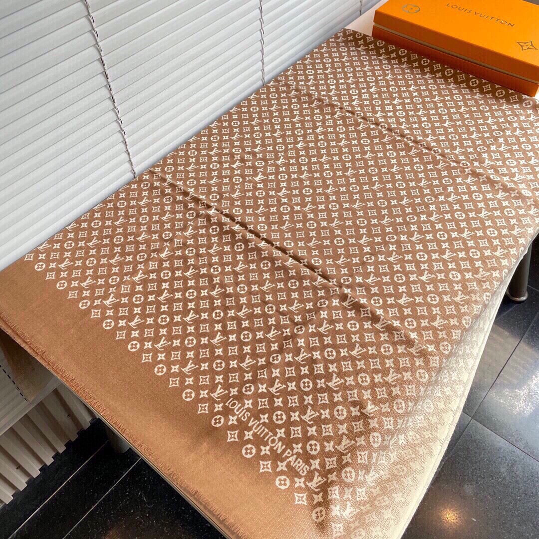 SCARF 200 CM IN PERU BROWN MIX WHITE CASHMERE 398522 mysite