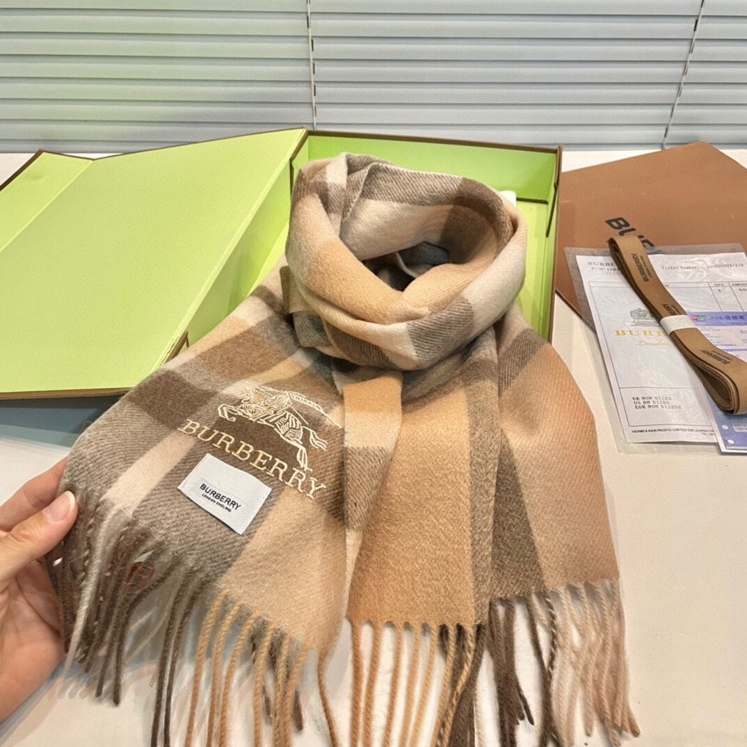 CLASSIC CHECK SCARF 180 CM IN COLORFUL CASHMERE 408961 mysite