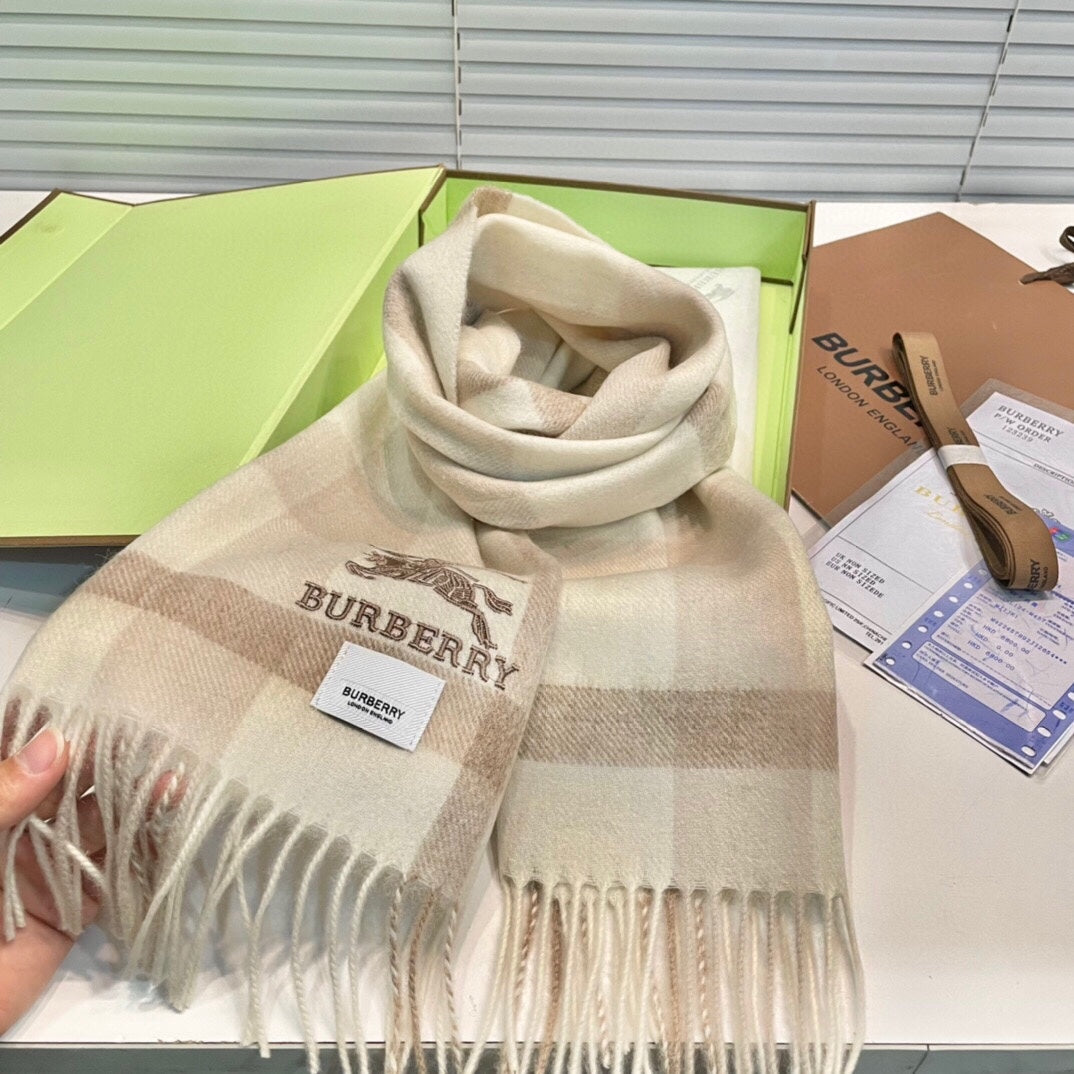 CLASSIC CHECK SCARF 180 CM IN COLORFUL CASHMERE 408962 mysite